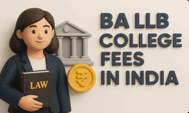 Infographic showing detailed BA LLB college fee breakdown