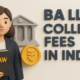 Infographic showing detailed BA LLB college fee breakdown
